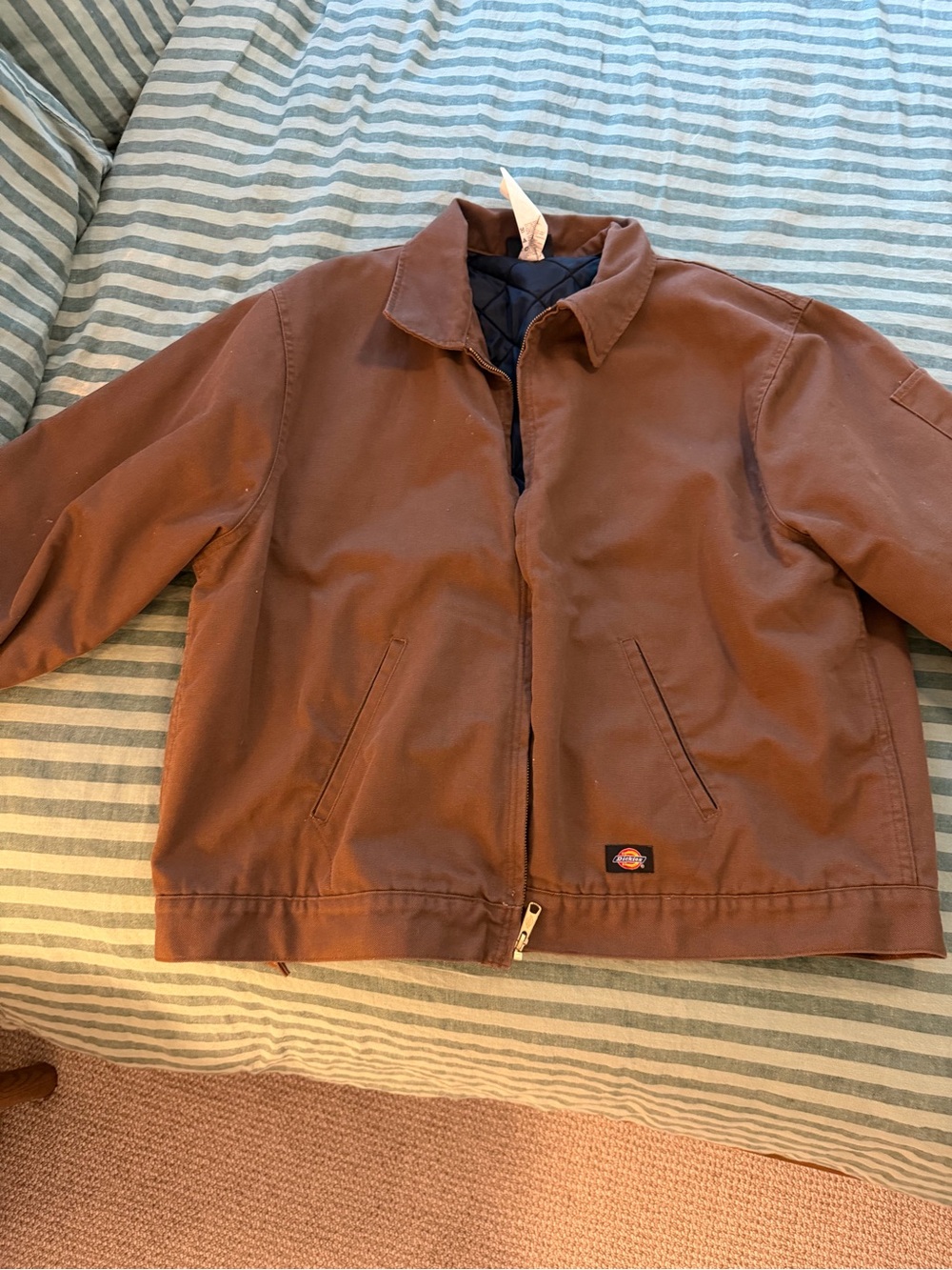 Dickies Brown Quilted-Lined Work Bomber Jacket